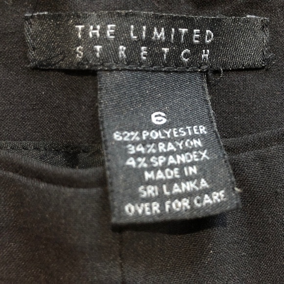 Black Dress Pants - Side Zipper - Size 6 - The Limited - Picture 3 of 3